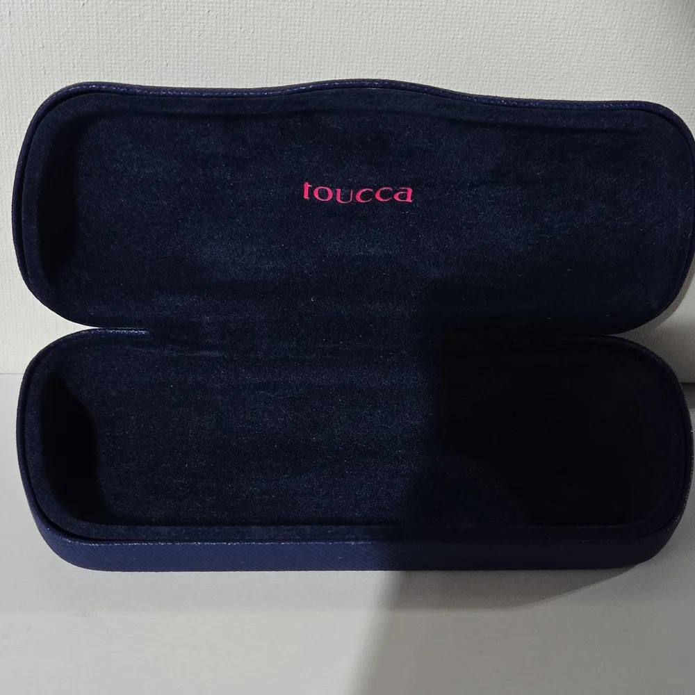 Navy Blue Kids Glasses Case with Fox Logo